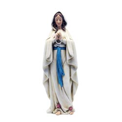 Virgen de Lourdes - Imagen en resina - Medida...