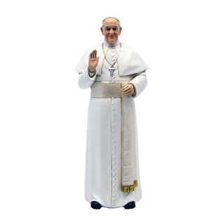 Imagen del Papa Francisco en resina de polis...