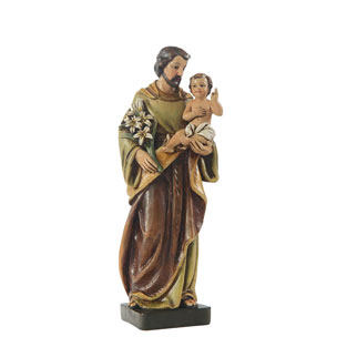 Imagen de San Jos con el Nio Jess en resin...