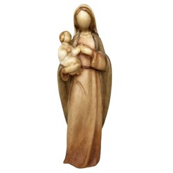 Virgen con Nio - Imagen en talla de madera -...