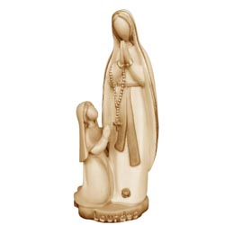 Lourdes con Bernadette - Imagen en talla de m...