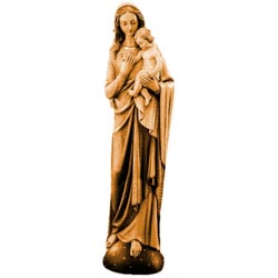 Virgen del Mondo - Imagen tallada en madera -...