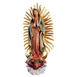 Virgen de Guadalupe - Imagen tallada en mader...