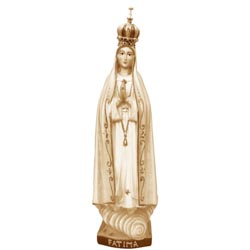 Virgen de Ftima con corona - Imagen en talla...