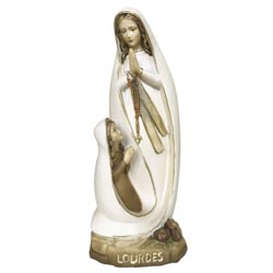 Virgen de Lourdes con Bernardette - Imagen en...