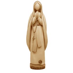Virgen de Lourdes - Imagen en talla de madera...