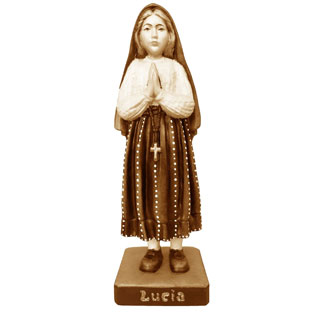 Imagen de la Pastora Luca en talla de madera...
