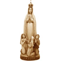 Virgen de Ftima con pastores y corona - Imag...