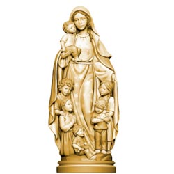 Virgen de la Protezione - Imagen en talla de ...