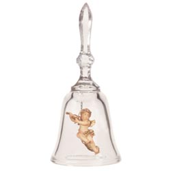 Campana en cristal con angelito art. 16109