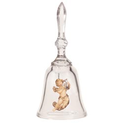 Campana en cristal con angelito art. 16113