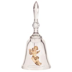 Campana en cristal con angelito art. 16114