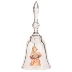 Campana en cristal con angelito art. 16153