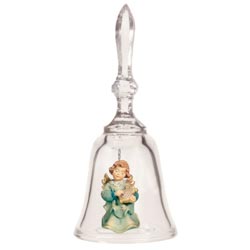 Campana en cristal con angelito art. 16154