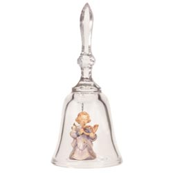 Campana en cristal con angelito art. 16155