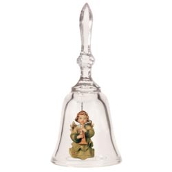 Campana en cristal con angelito art. 16156