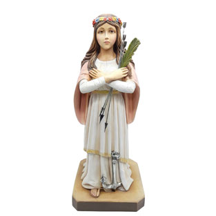 Imagen de Santa Filomena en talla de madera -...
