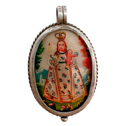 Medalla de la Virgen de la Vela pintada, Plat...