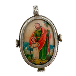 Medalla de San Jos pintada, Plata de ley
