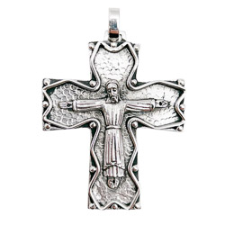 Cruz con Cristo estilizado Plata de ley 925, ...