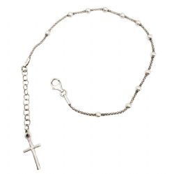 Pulsera denario de plata Medjugorje - 20 cm