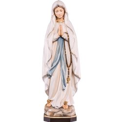 Virgen de Lourdes - Imagen en talla de madera...