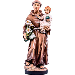 Imagen de San Antonio de Padua en talla de ma...