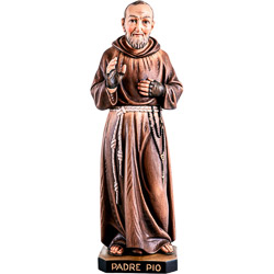 Imagen del Padre Po en talla de madera - Esc...