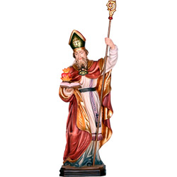 Imagen de San Agustn en talla de madera - Es...