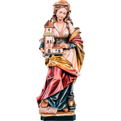 Imagen de Santa Brbara en talla de madera - ...