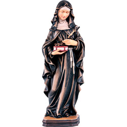 Imagen de Santa Rita en talla de madera - Esc...