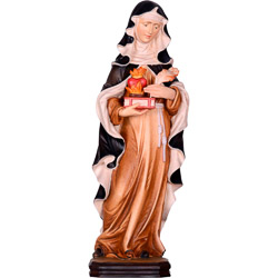 Imagen de Santa Gertrudis en talla de madera ...