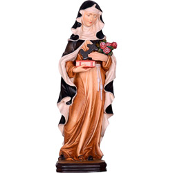 Imagen de Santa Rosa de Lima en talla de made...