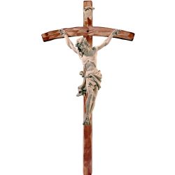 Cristo de los Alpes de roble con cruz pastora...