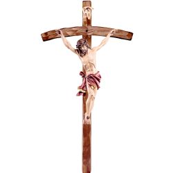 Cristo de los Alpes rojo con cruz pastoral