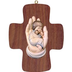 Cruz con mano protectora nio
