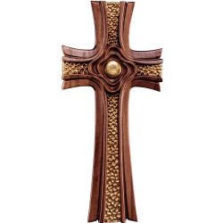 Cruz de rosas nogal