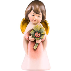 Angel sonador con trbol de cuatro hojas