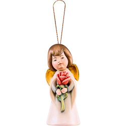 Angel sonador con rosa para colgar