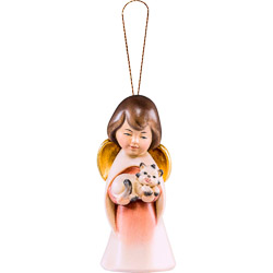 Angel sonador con gatito para colgar