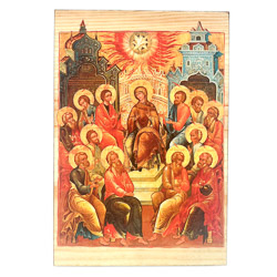 Icono virgen con apstoles aglomerado 15 x 10...