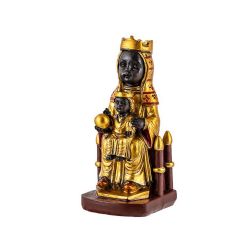Virgen de Montserrat en tonos dorados y negro