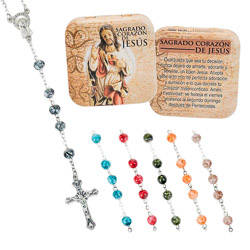 Rosario sagrado corazn color 6 s