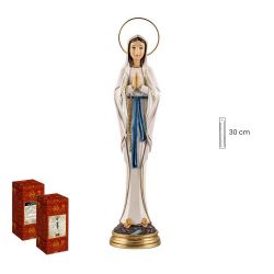 Imagen de la Virgen de Lourdes de 30 cm de al...