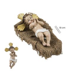 Nio jesus en cuna 15 cm
