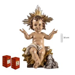 Nio Jess sentado con oveja - Figura de 30 c...