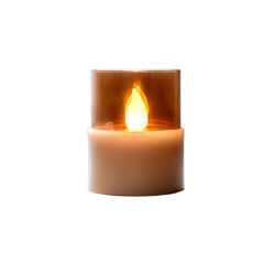 Vela crema+ambar 8x10 cm