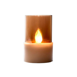 Vela crema + mbar 8x12 cm