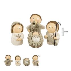 Misterio infantil 8 cm 4 piezas crema