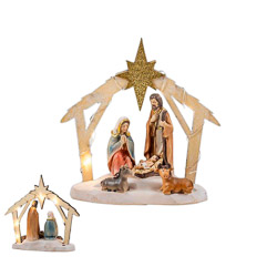 Misterio portal madera 14 cm luz est